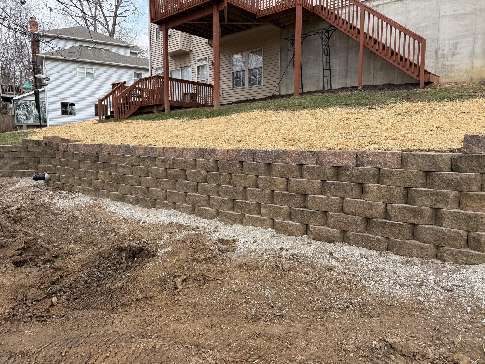 Retaining walls installation