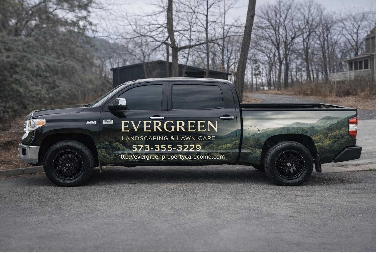 Evergreen Landscaping Truck